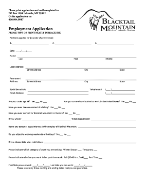 Employment Application