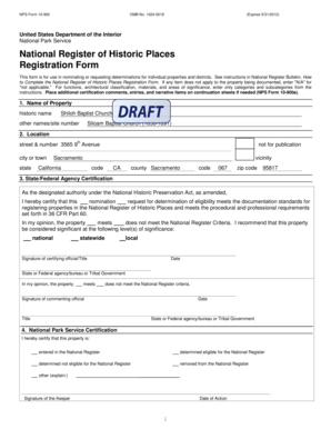 National Register of Historic Places Registration Form