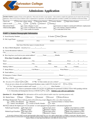 Galveston College Admissions Application