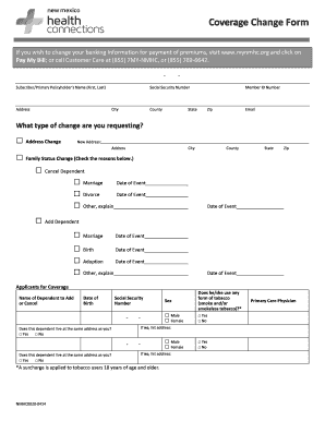 Coverage Change Form