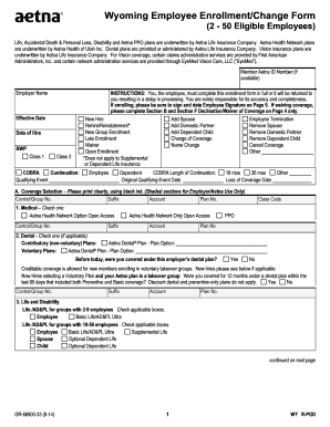 Wyoming Employee Enrollment/Change Form
