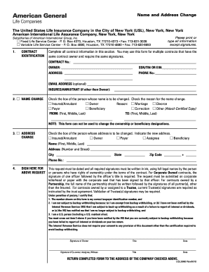 Name and Address Change Form