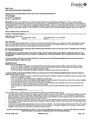 New York Individual Enrollment Application