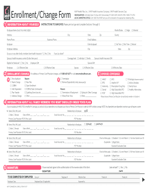 MVP Health Insurance Enrollment Form