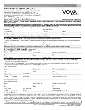 Non-Financial Service Request Form
