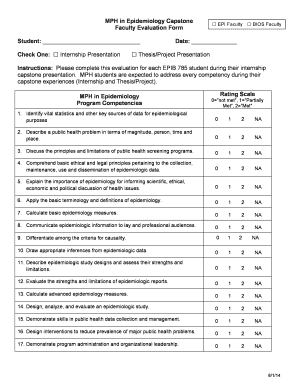 Presentation evaluation form - assessment of intern by faulcaty in pdf