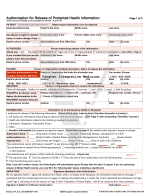 HIPAA Authorization for Release of Protected Health Information