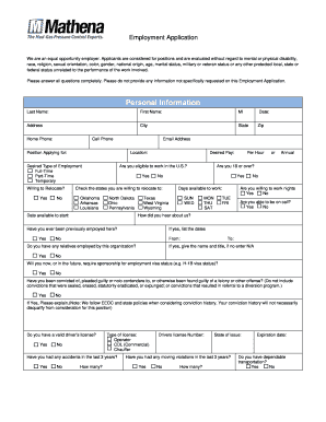 Employment Application Form