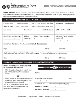 Group Participant Enrollment Form