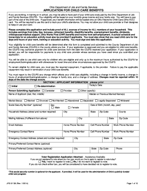 Ohio Child Care Benefits Application