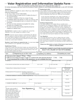 Ohio Voter Registration Form