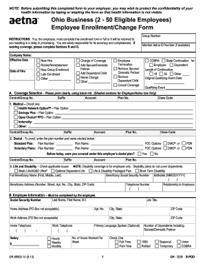Ohio Employee Enrollment/Change Form