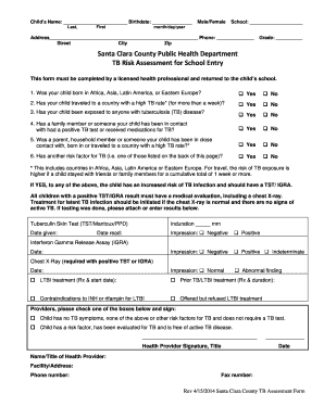 Bsa risk assessment template - tb form for school