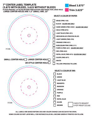 Printable labels template - 7 CENTER LABEL TEMPLATE Bleed 3875 3875 WITH BLEED