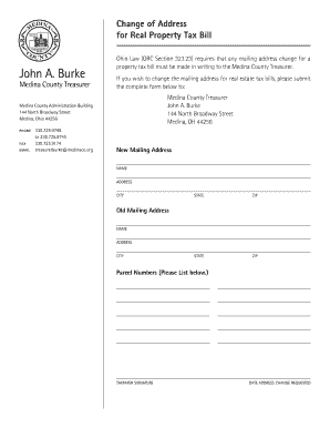 Change of Address for Real Property Tax Bill