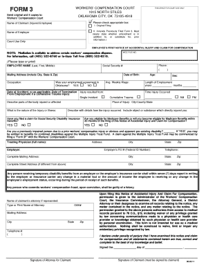 Employee’s First Notice of Accidental Injury and Claim for Compensation