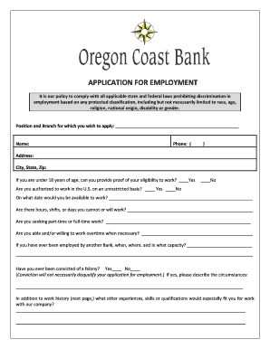 Employment Application Form
