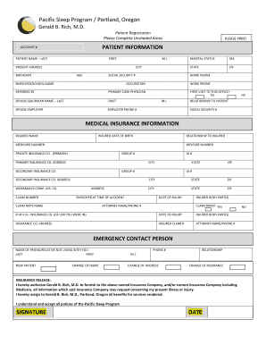 Patient Registration Form