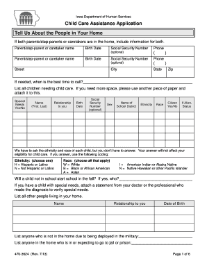 Iowa Child Care Assistance Application
