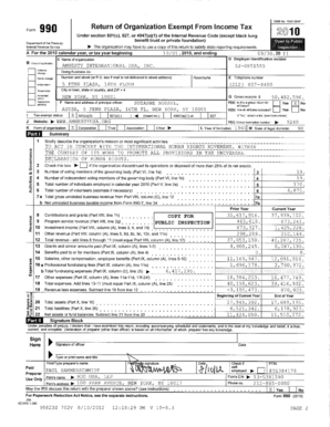 Form 990 Tax Exempt Organization Return