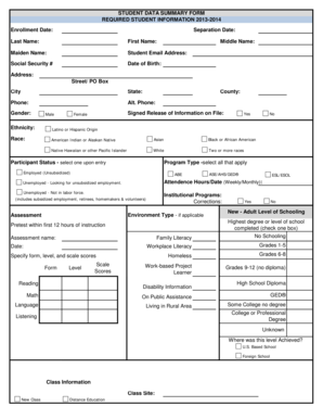 Student Data Summary Form. Executive Summary from the final report of the evaluation of the Compressed Air Challenge (CAC) Training Program. - fldoe