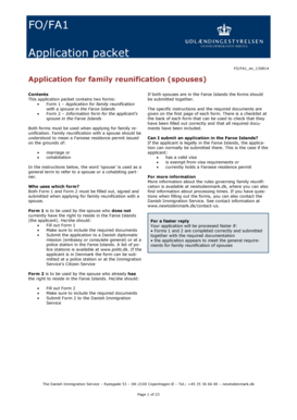 Application for Family Reunification with Spouse in Faroe Islands