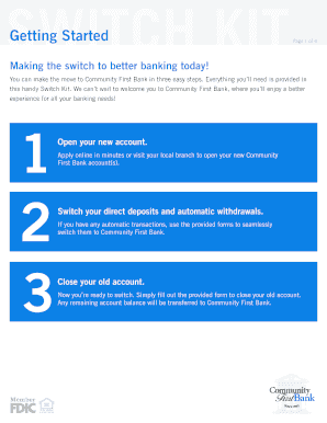 Community First Bank Switch Kit