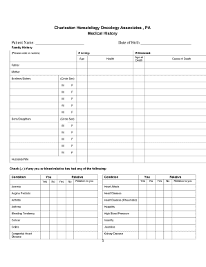 Medical History Form