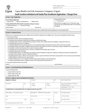 South Carolina Individual and Family Plan Enrollment Application