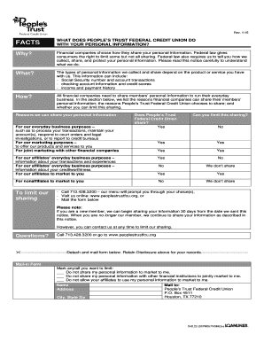 People's Trust Federal Credit Union Privacy Notice