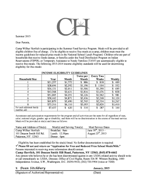 Application for Free and Reduced Price School Meals/Milk