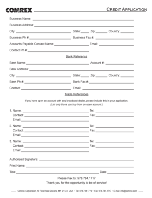 Credit Application Form