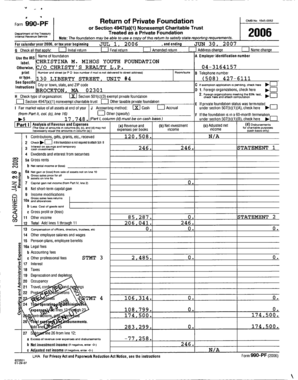 Form 990-PF Private Foundation Tax Return