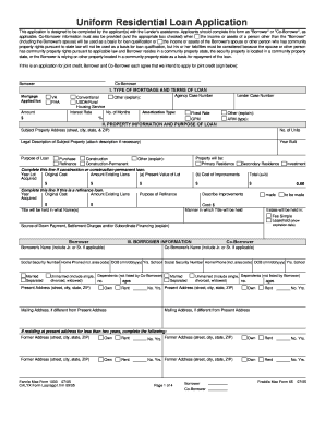 Uniform Residential Loan Application