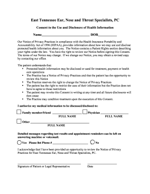 HIPAA Consent Form