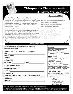 Chiropractic Therapy Assistant Clinical Resource Guide