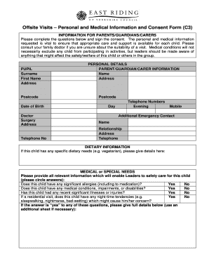 Offsite Visits Consent Form
