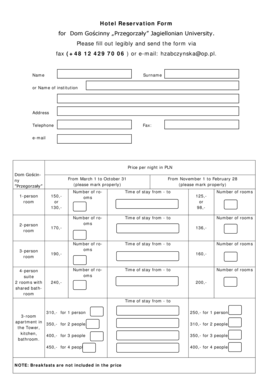 Hotel Reservation Form