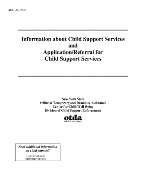 New York Child Support Services Application