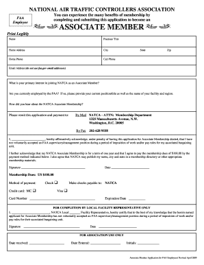 NATCA Associate Member Application