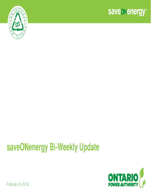 SaveONenergy Bi-Weekly Update