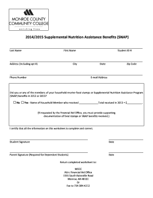 SNAP Benefits Application Form