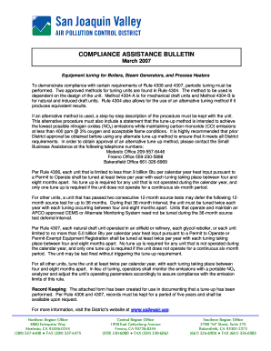 California Boiler Tuning Compliance Form