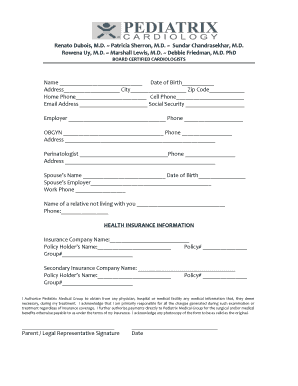 Patient Information and Authorization Form