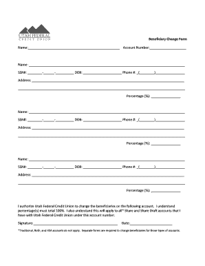 Beneficiary Change Form