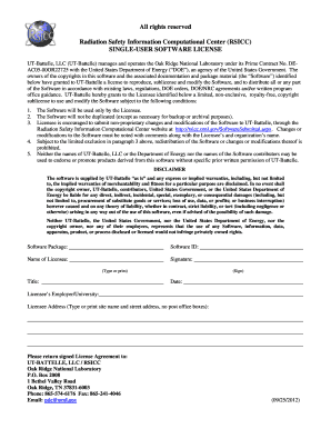 ofac application sample license Agreement RSICC Control Online Export Fillable