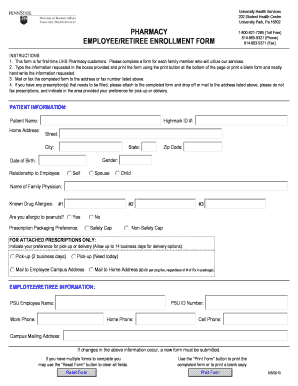 Employee Pharmacy Enrollment Form