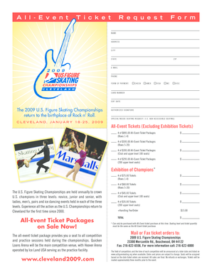 2009 US Figure Skating Championships Event Ticket Request Form