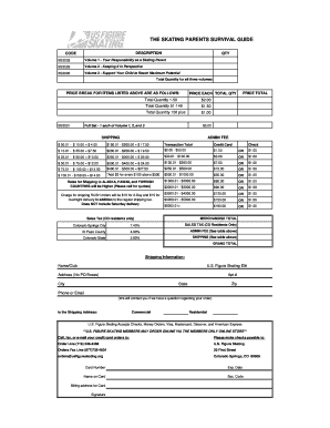 Skating Parents Survival Guide Order Form