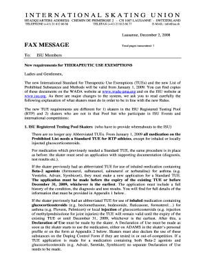 Therapeutic Use Exemption Application